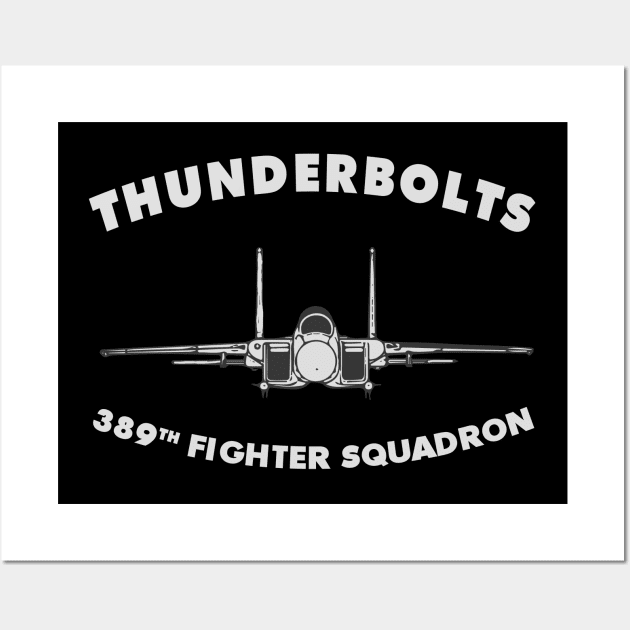 389th Fighter Squadron Thunderbolts USAF F15 Wall Art by DesignedForFlight